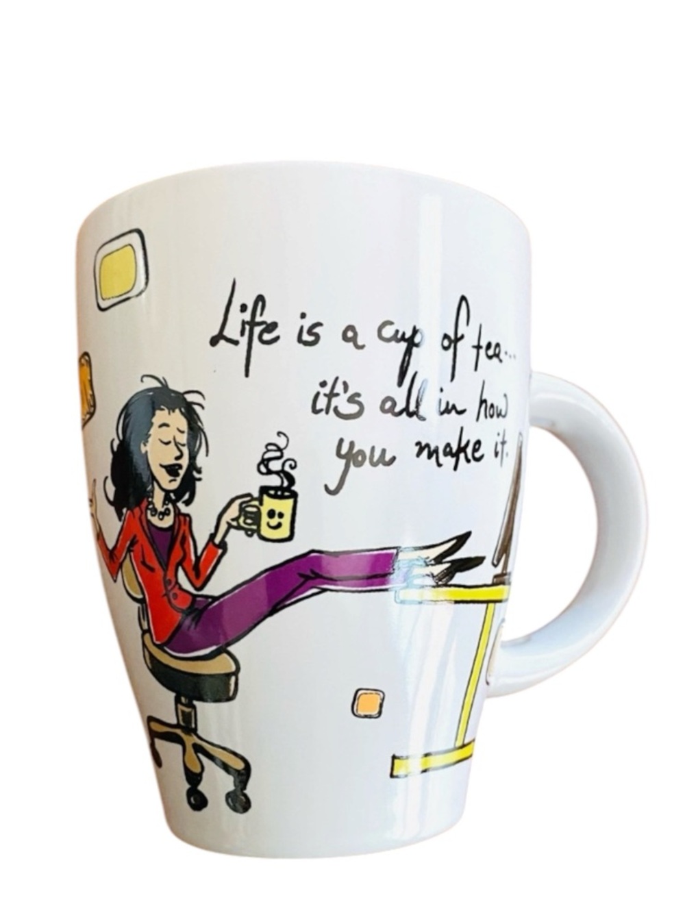 VINTAGE FUNNY MUG LIFE IS A CUP OF TEA